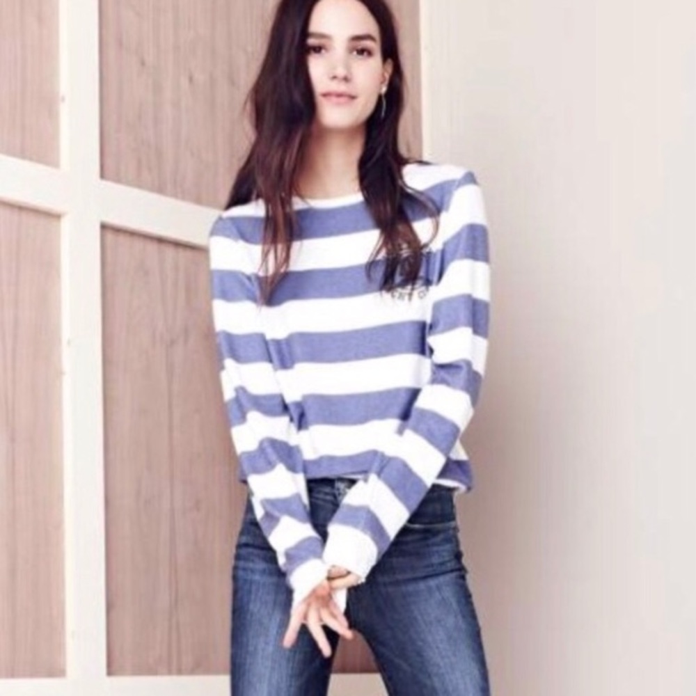 Wildfox Blue and White Striped Yacht Club Sweater